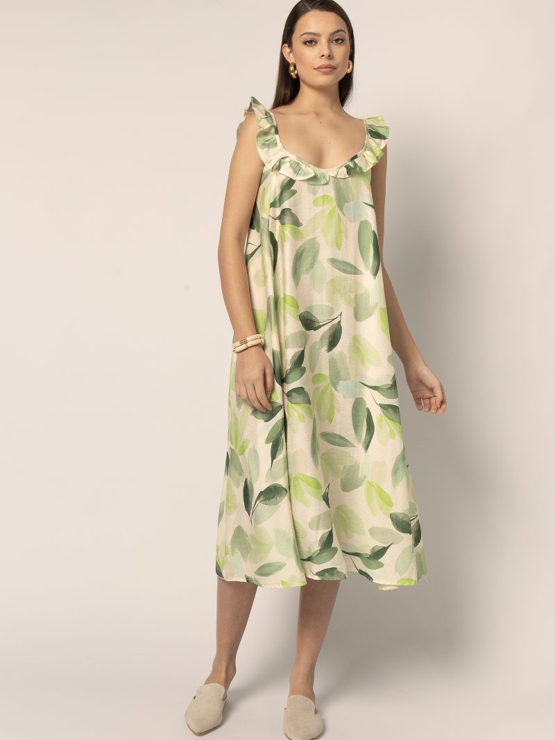 Printed viscose dress (17385)