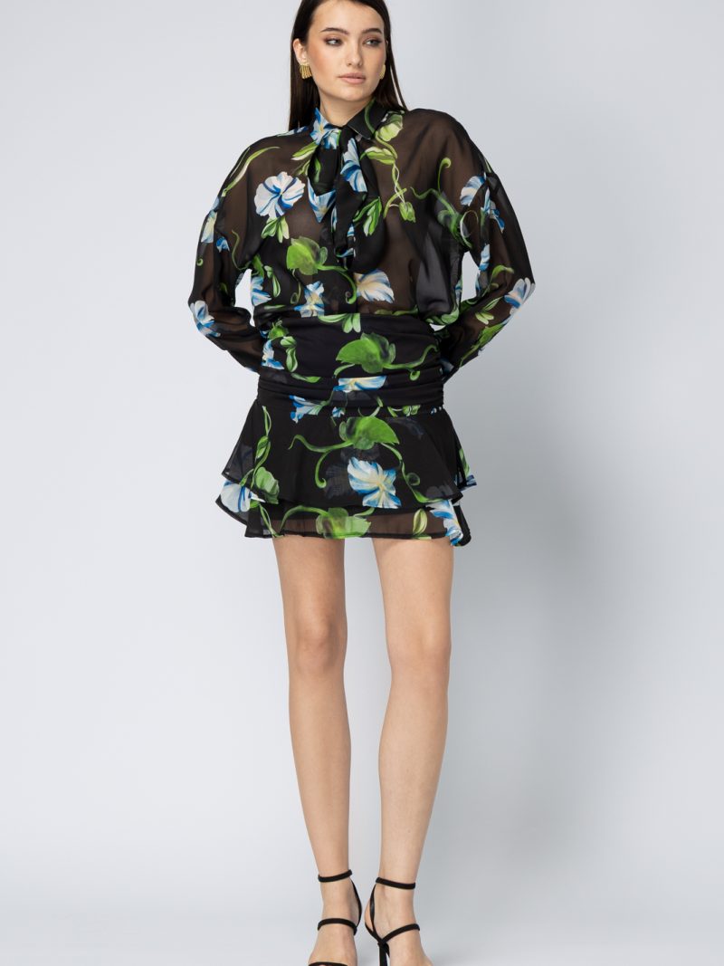 Noir Chiffon Shirt (FY30537)