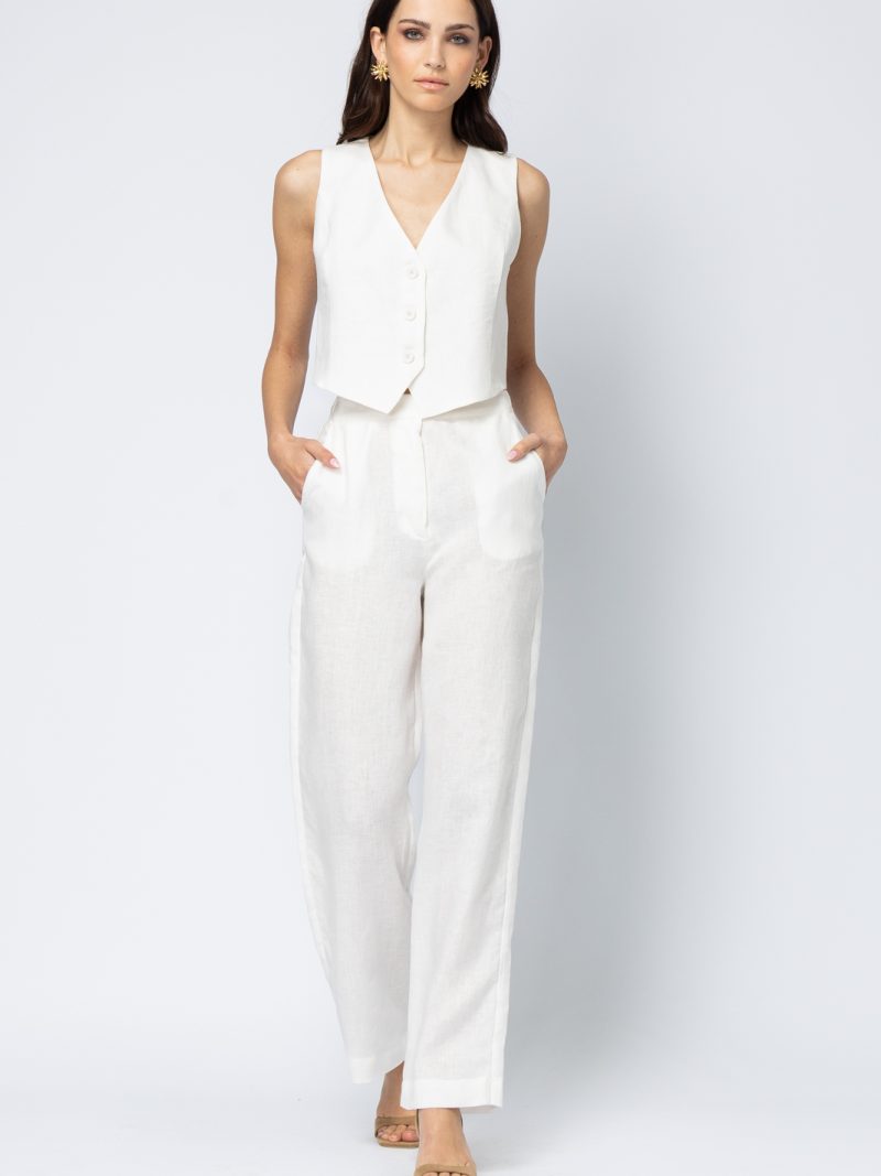 Iris Linen Vest (FY65533)