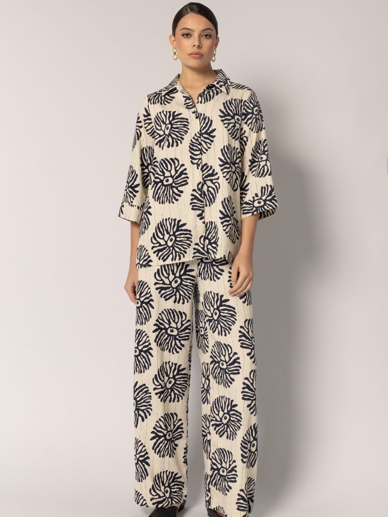Printed Viscose Relaxed Shirt (90392)