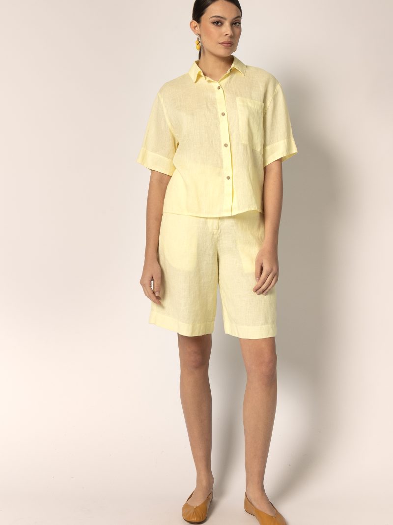Linen Bermuda Shorts (81392)
