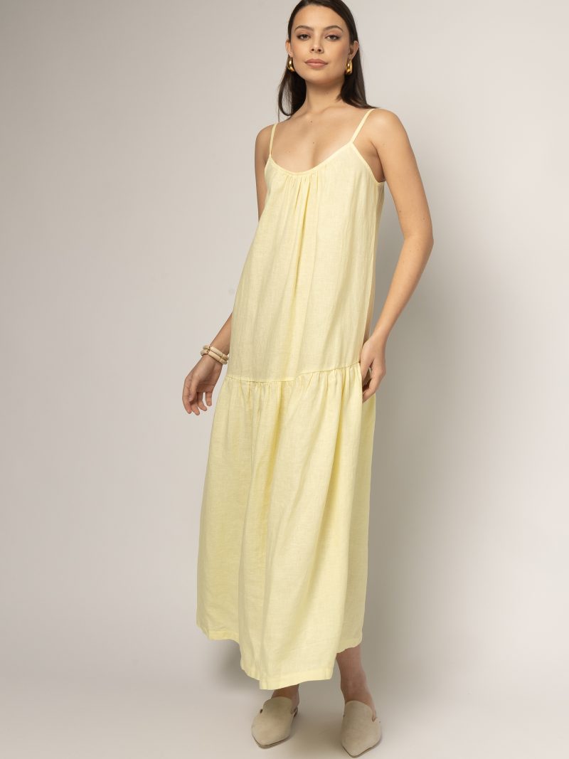 Linen Maxi Slip Dress (81400)