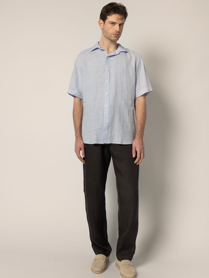 Linen Regular Fit Short-sleeve Shirt (4711)